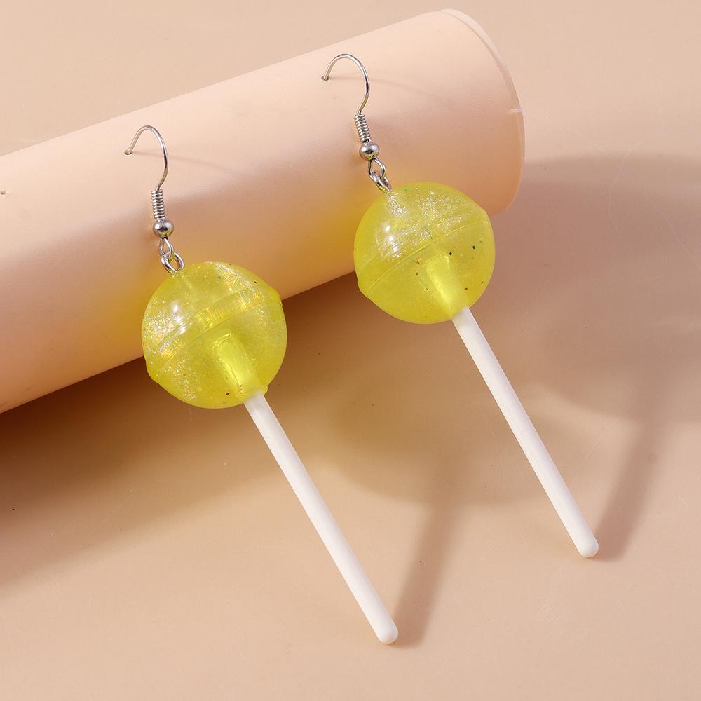 Cute Resin Sweet Lollipop Drop Earrings for Women Simulation Food Candy Dangle Earrings Girls Party Jewelry Gifts