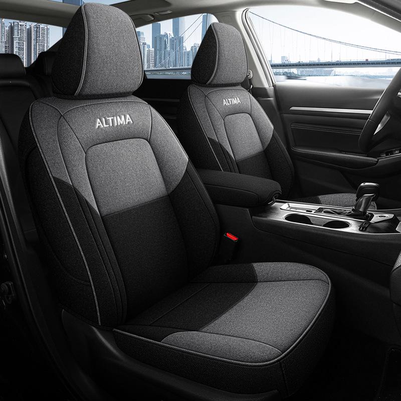 

Чехол на автомобильное сиденье Tiida из льна и хлопка с полной обшивкой для пятиместных моделей 2021-2023 годов Tiida Rear Half Wrap