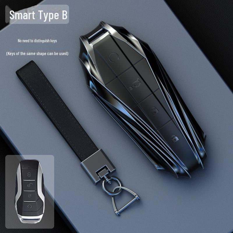 BYD Bilnøkkeldeksel for Dolphin, Song Plus, Han EV, Qin DMI, Yuan Pro, Tang DMP, Frigate 07, Seal OG-modeller.