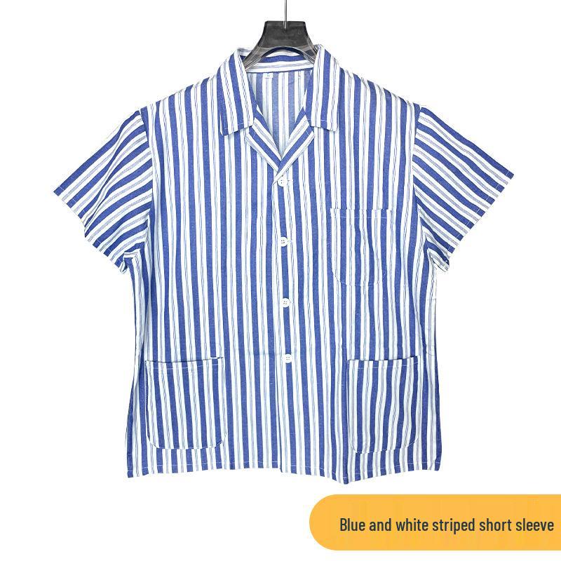 

Бавовняний комплект лікарняної сорочки – Унісекс піжама для пацієнта з коротким рукавом та медична форма XXXL