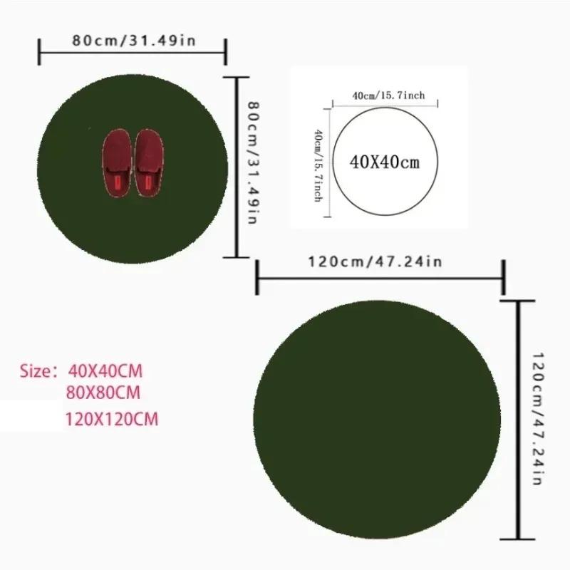 Round Carpet Soundproof Dirty-resistant Rug Office Computer Swivel Chair Rocking Table Study Bedroom Mat Retro Home Decoration