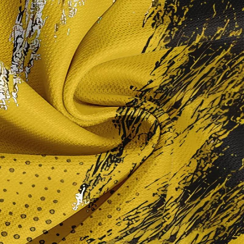 Męski modny T-shirt z krótkim rękawem z kontrastującymi kolorami, o swobodnym stylu ulicznym, z włókna poliestrowego, wygodny, odpowiedni na lato