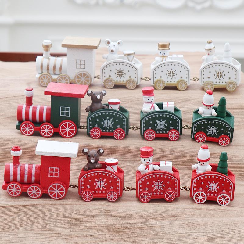 Christmas Wooden Train Decoration for Kids - Festive Ornament & Gift
