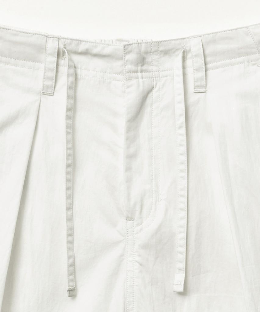 Seteo Curved Parachute Pants White