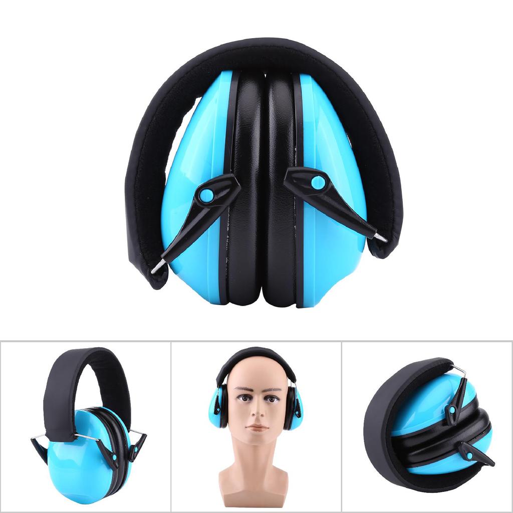 Noise Reduction Earmuffs Protect Kids Sound Hearing Ear Defenders (Blue)
