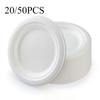 20/50pcs 7 Inch Disposable Plates Eco-Friendly Degradable Paper Plate For Barbecue Picnic Office Birthday Party Supplies