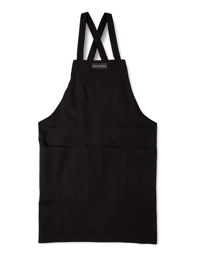 Dean & Deluca Full Apron, Black, with Pockets, Cotton, 81 X 70cm, for Men and Women