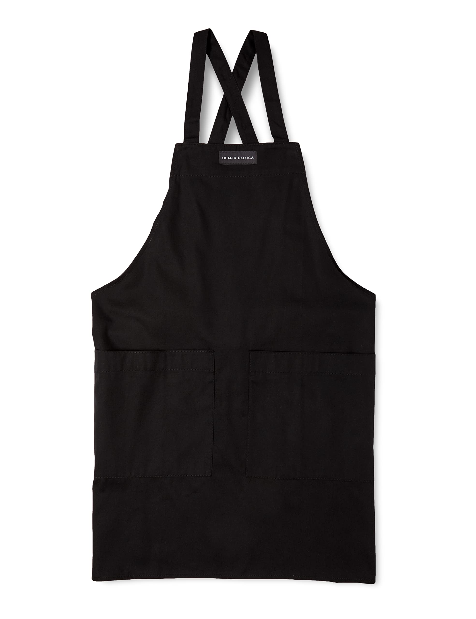 

Dean & Deluca Full Apron, Black, with Pockets, Cotton, 81 x 70cm, for Men and Women