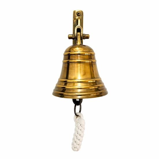 Campana de Pared de Latón Hecha a Mano: Decoración Náutica de Granja (Grabado Personalizado)