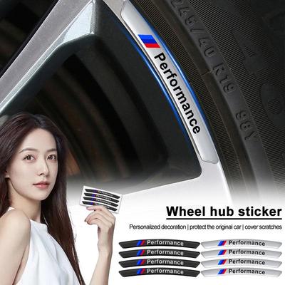 4Pcs Auto Wheel Hub Badge Tire Rim Stickers Accessories For E46 E39 E90 E60 E36 F30 F10 E34 E30 F20 E92 M3 M4 X5 X6