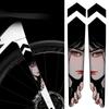 1 Paar Wasserdichte Dekoration Für Motorrad Gabelaufhängung Langlebige Vinyl-Aufkleber Peekendes Anime-Mädchen Motorrad-Aufkleber