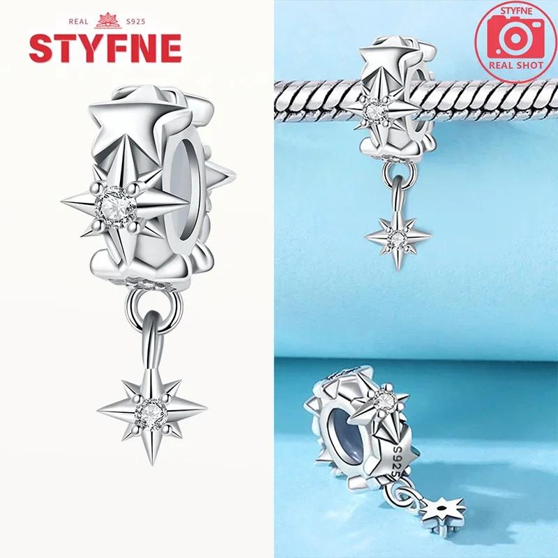 Real Coppercharms Secret Sky Star Charm Heart Beads Fit Original Bracelet For Women High Quality Fine Jewelry Making Gifts