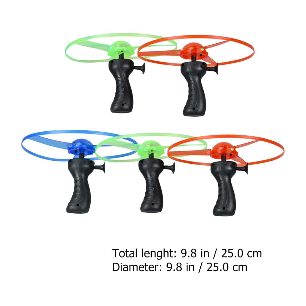 NUOBESTY Bamboo Dragonfly Propeller Light-Up Flying Toy with Rotating LED Propellers for Parks, Outdoors, and Outdoor Play, Set of 5 (Random Colors)