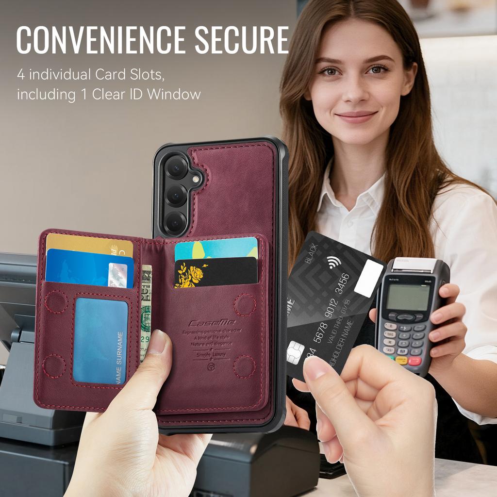 For Samsung Galaxy S23 FE Magnetic Case CASEME ME80 Series Leather PC TPU Phone Cover with Detachable Wallet