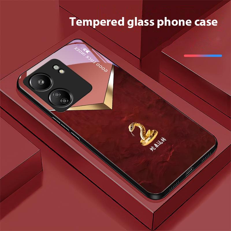 Snakes Come To Operate Für Xiaomi Redmi 13C Note13 12 Pro Plus 5G Note 9 13T Pro POCO X6 F5 F6 Schwarze Hülle aus gehärtetem Glas