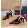 Fashion Pointed Toe Women Sandals High Heels Elegant Shoes Summer Dress Fashion Stilettos Woman Shoes 2025 New Trend Party Mujer Zapatos