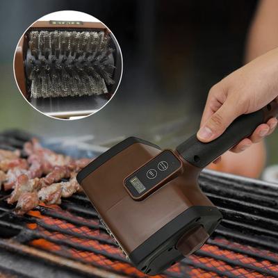 Electric Grill Brush with Stainless Steel Bristle-Free Head Rechargeable Cordless Barbecue Grill Cleaner BBQ Essential Accessories