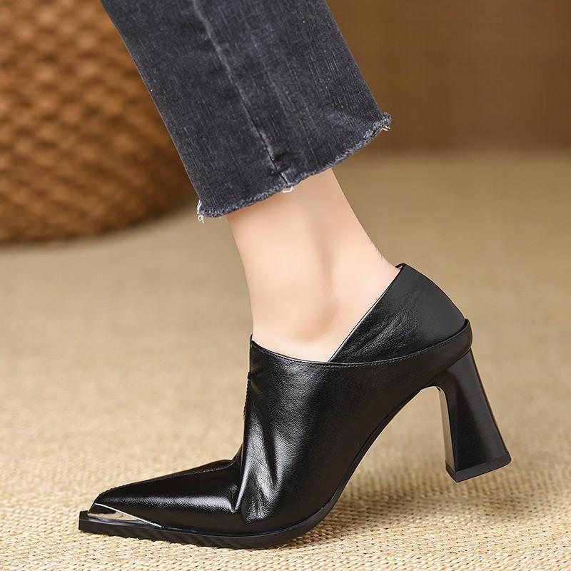 Fashion High Heels Women Elegant Shoes Pointed Toe Sexy Spring Woman's Shoes 2025 New Dress Zipper Shoes Fashion Office Zapatos De Mujer