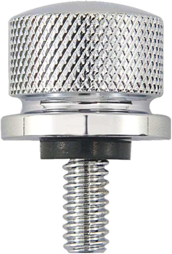 2pcs/set Accessories Fender Seat Nut Bolt Compatible with Harley 1/4 Inch Silver