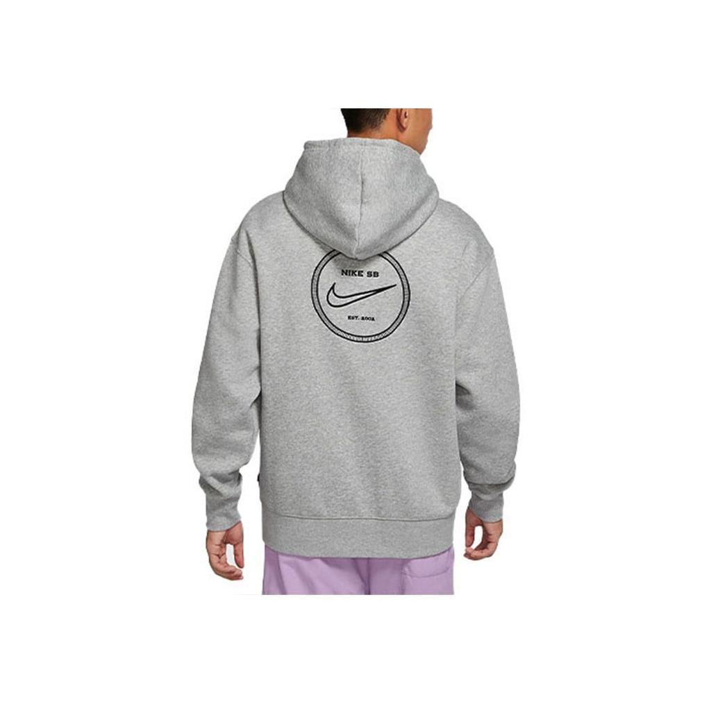 Nike Fleece Embroidered Logo Skateboard Hoodie Men Hoodie Grey DA4265-063