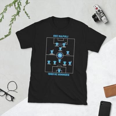 SSC Neapol fotbal fotbal vítězové Poháru UEFA mistři 1989 Itálie Unisexové tričko