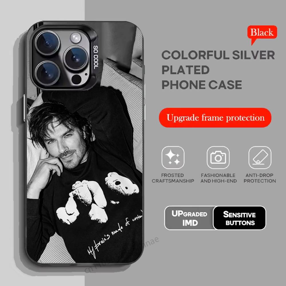 

I-Ian Joseph-S Somerhalder Phone Case for iPhone 15 16 Pro Max Air SE 11 13 Pro 14 Plus 12 11Pro 15Pro Max 16e Cover iPhone12mini