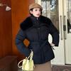 VEZFAA Damenmode Casual Herbst Winter Einfarbig Druck Langarm Jacken & Mäntel Daunenmäntel