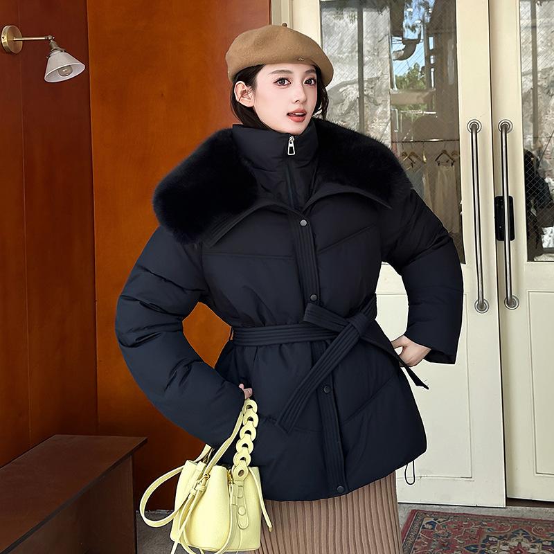 VEZFAA Damenmode Casual Herbst Winter Einfarbig Druck Langarm Jacken & Mäntel Daunenmäntel