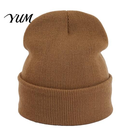 Outdoor Sports Winter Hat Unisex Solid Color Knit Beanies, Classic Slouchy Skull Cap for Winter, Knitted Casual Warm Headwear Men Women, Soft Thermal