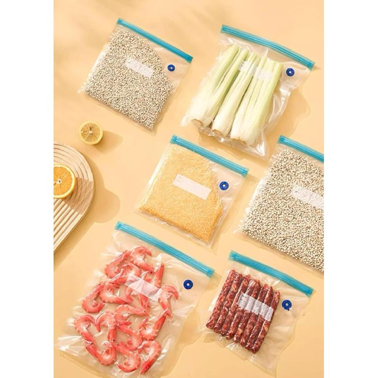 Sous Vide Bags-BPA-Free Reble Vacuum Seal Bags for Food/Freezing Safe-20pcs (8.6 * 8.5in) Vacuum Food Storage Bags & Seal Clips for Sous Vide