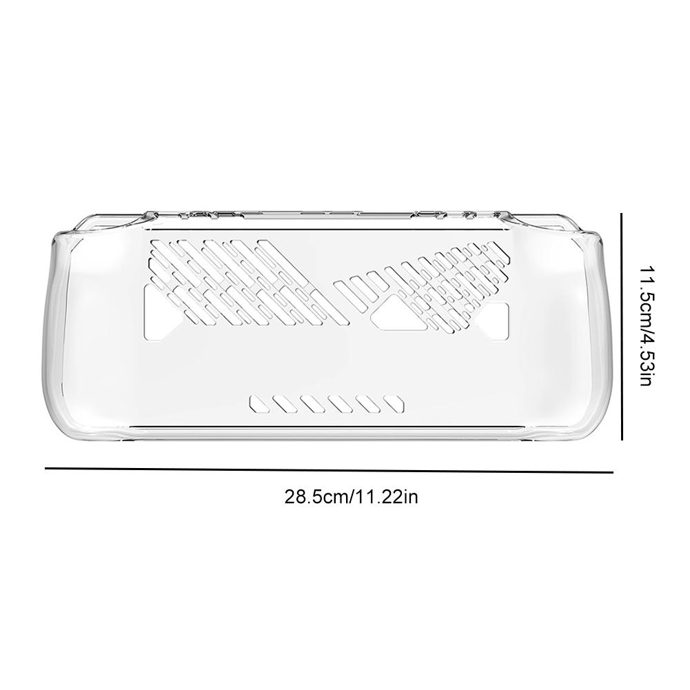 For ASUS ROG Ally X Game Console TPU Protective Case Anti-drop Heat Dissipation Transparent Protective Cover Soft Shell