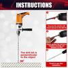 7 Pcs Extra Long Brad Point Drill Bit Set,12" 300mm Carbon Steel Wood Drill Bits Set,Fit for Bench Hand and Conventional Electric Drill