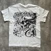 Vintage Y2k Affliction Guitar Wings Grunge Graphic Short Sleeve Print TShirt Unisex Unisex Cotton Harajuku Vintage Streetwear Tops