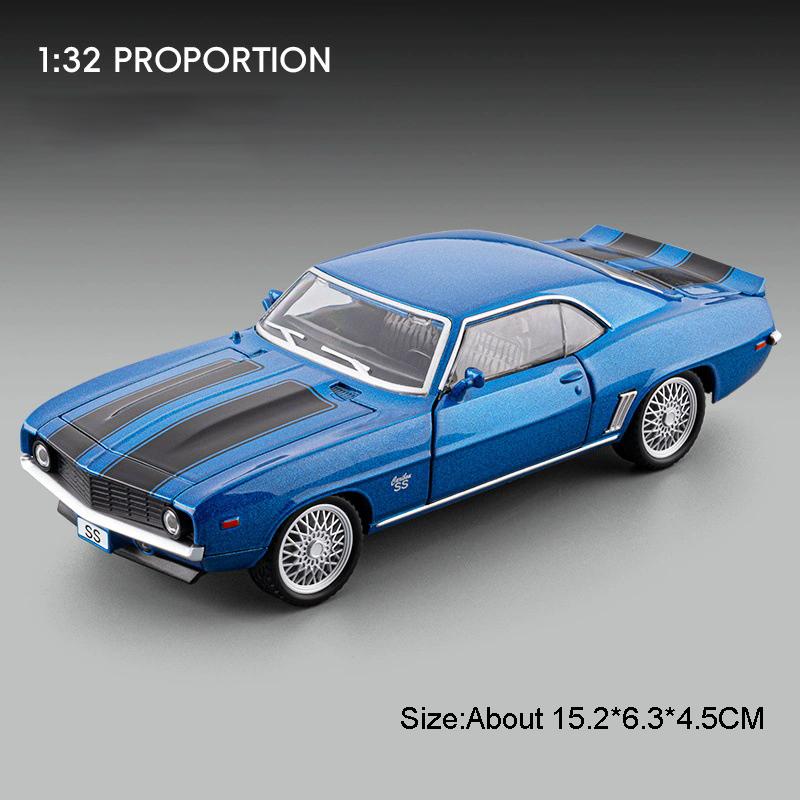 1:32 Scale Camaro SS Model Sports Car Toy Sound Light Doors Opened Alloy Diecast Vehicles Models Toys Home Decoration Presents