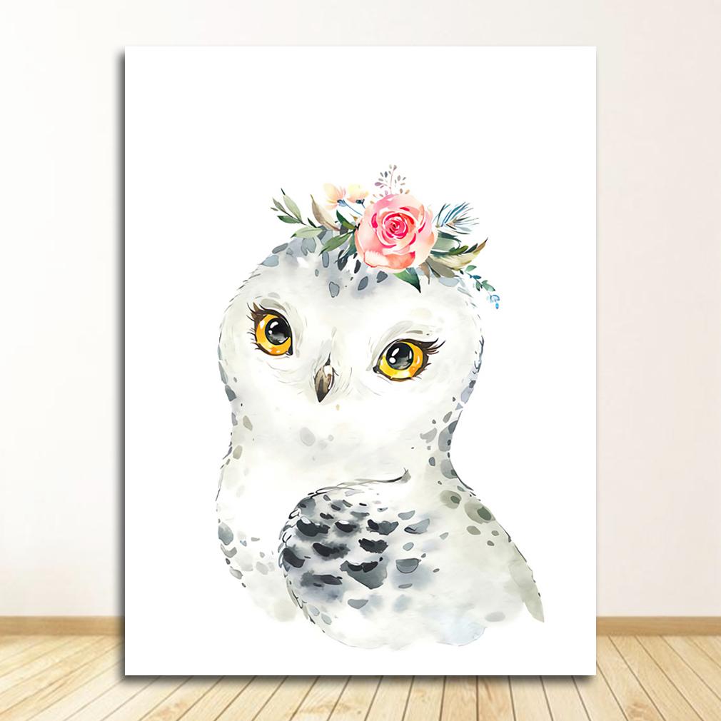 Postere și imprimeuri nordice, artă de perete, pictură pe pânză, tablouri de perete pentru pepinieră, decor pentru cameră pentru copii, cerb drăguț, zebră, leu, iepure, porc, flori