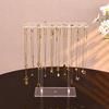 1pc Transparent Acrylic Desktop Necklace Display Rack, Dressing Table, Jewelry Organizer, Multifunctional Counter Display Props
