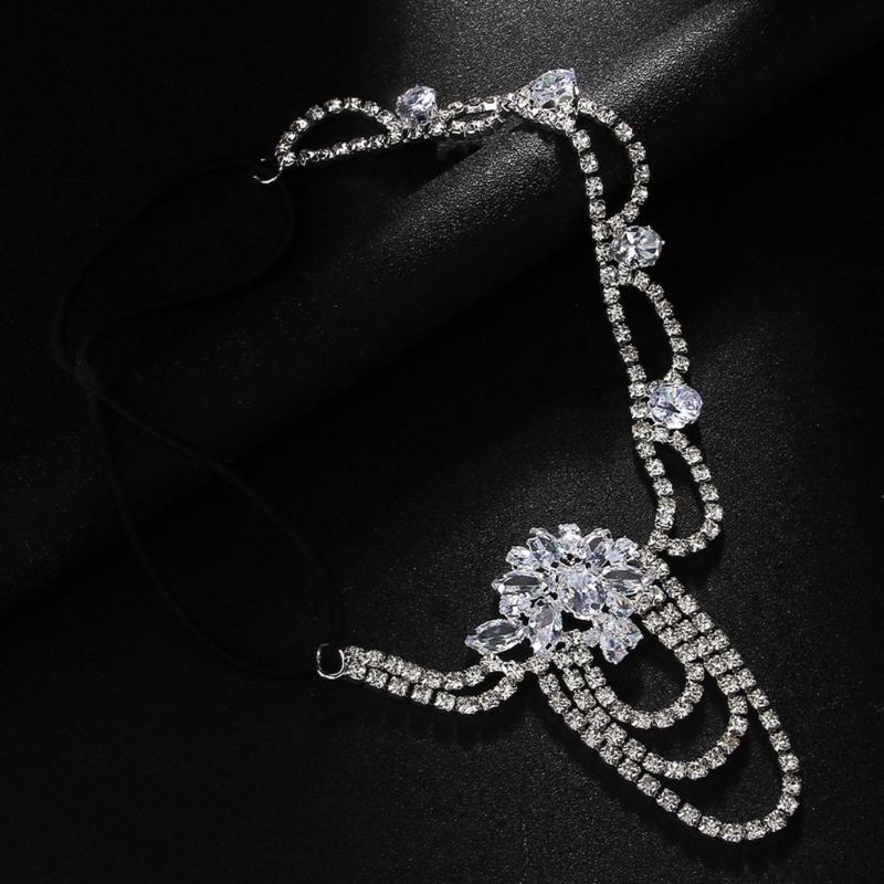 1920s Crystal Headbands Luxurious Flapper for Women Wedding Bridal Party Headdress with Floral Design