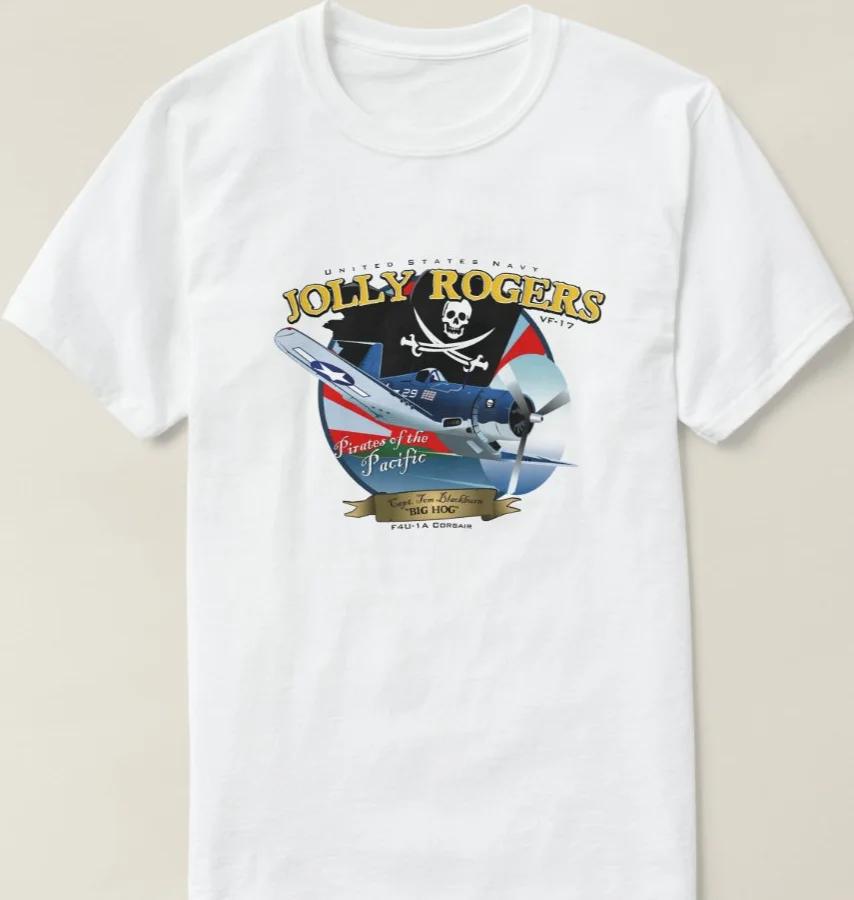 

Naval Jolly Rogers VF17 Pirate Flag F4U Corsair Fighter TShirt Summer Cotton Short Sleeve ONeck Mens T Shirt New S3XL S