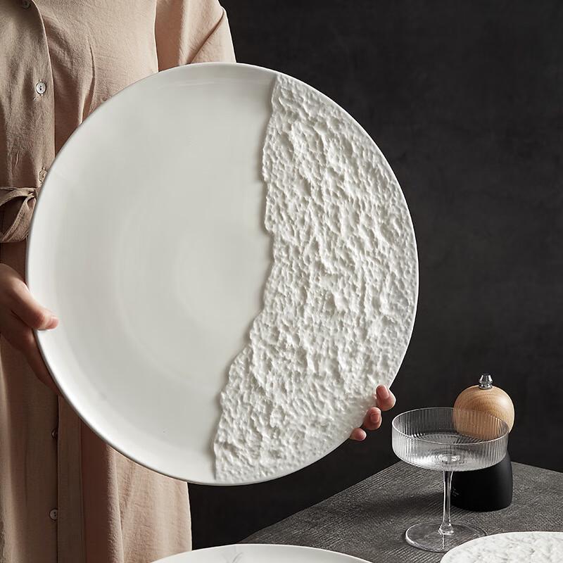 10.6-inch Ceramic Rock Pattern Dinner Plate