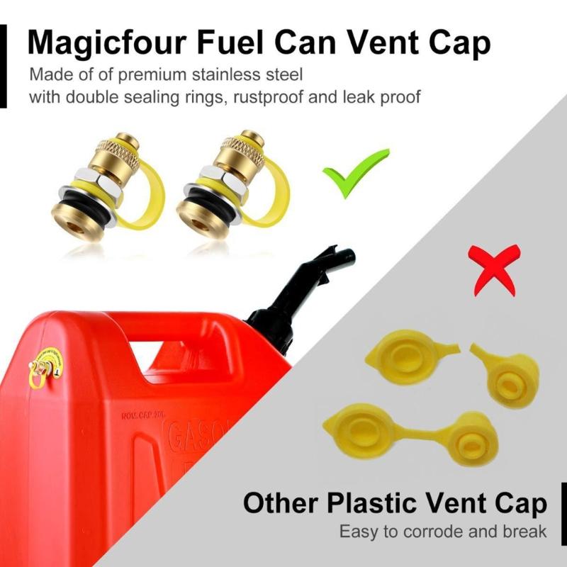 Brasses Fuels Tank Vent Cap Set With Double Sealed Rubber Gaskets Industrial Fuels Tank Vent Accessories For Leak Prevention
