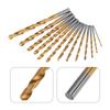 13Pcs 1.56.5mm High Speed Steel Titanium Coated Twist Drill Bits Set Tool with Round Handle