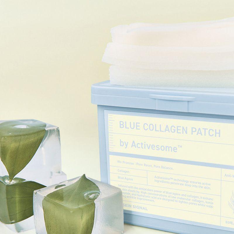 Skin Signal Blue Collagen Patch 80 Sheets, 180g (pore Depth Improvement/wrinkle Improvement Functionality)