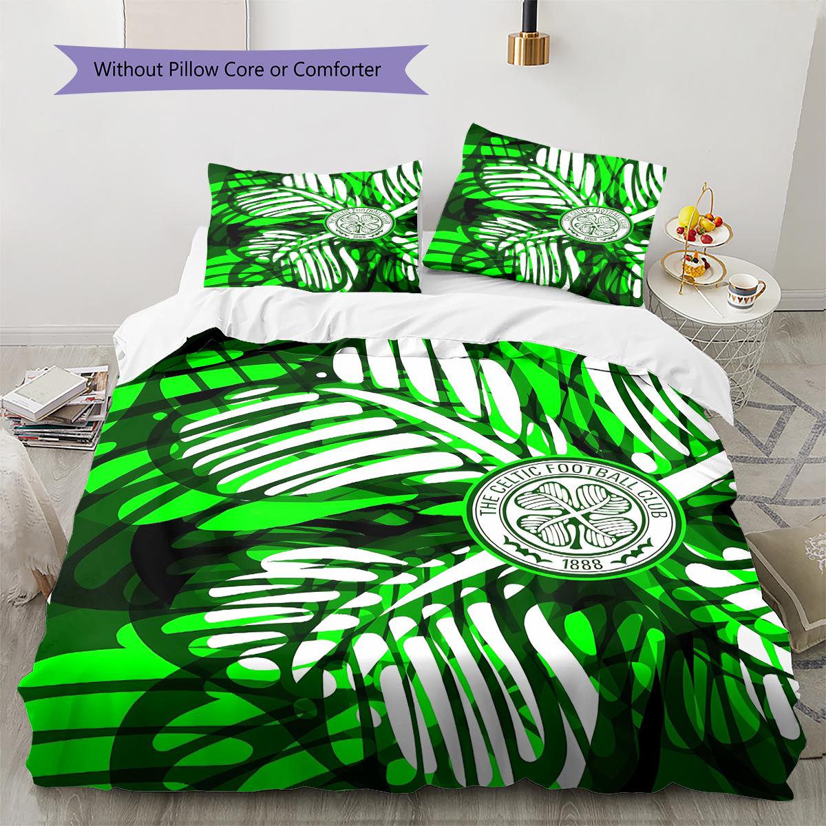 

Celtic Football Club Pattern Bedding,Quilt Set Quilt Cover Pillowcase Home Birthday Gift (1 * duvet cover + 2 * pillowcase, without core) 140x200cm