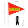 1 set Reflective Warning Flag Bicycle Safety Advertising Bicycles Decor Flags Bike Porch For Car Outdoor PVC Material High