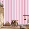 Powder Pink Stripes Wallpaper, Powder Pink Center 50x1000