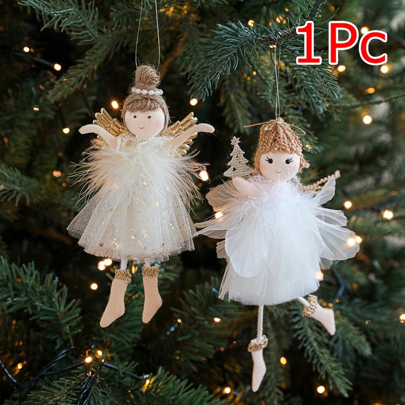 1 STK Engel Mädchen Romantisches Weihnachtsgeschenk Anhänger Kreativität Plüschpuppe Dekoration Niedliches Netz Ornament