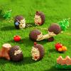 DeryArcle Hedgehog Set of Miniature Lawn Resin Fairy Garden House Entryway Cute Fairy Fairy Good Micro Borrowed Cute and Soothing Flower Moss Entryway
