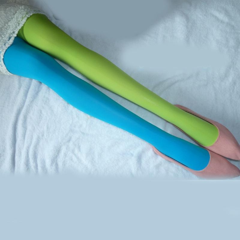 Two Tone Candy Colored Contrast Tights Stockings Open Crotch Designs Asymmetrical Multicolor Pantyhose Hosiery for Women