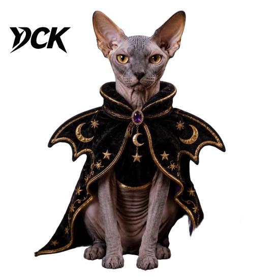 Costume di Halloween per Piccoli Animali Domestici, Costume da Strega per Gatti, Mantello Fantasma Carino, Abbigliamento Morbido Divertente per Animali Domestici, Tenuta per Festival, Mantello Cosplay per Gattini, Festa di Natale