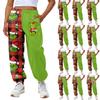 Kids' Fashion Christmas Print Loose-Fit Waistband Casual Sweatpants